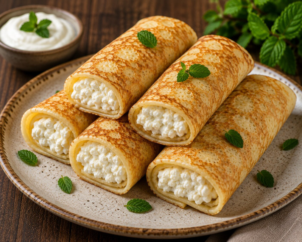 Блинчики с творогом