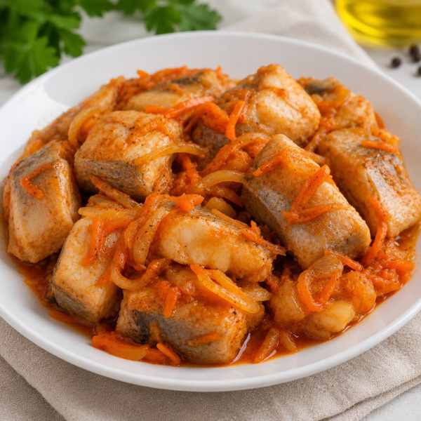 Рыба (хек) в маринаде