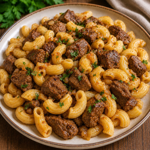 Макароны с мясом (говядиной)