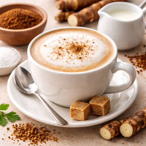 Цикорий с молоком и сахаром