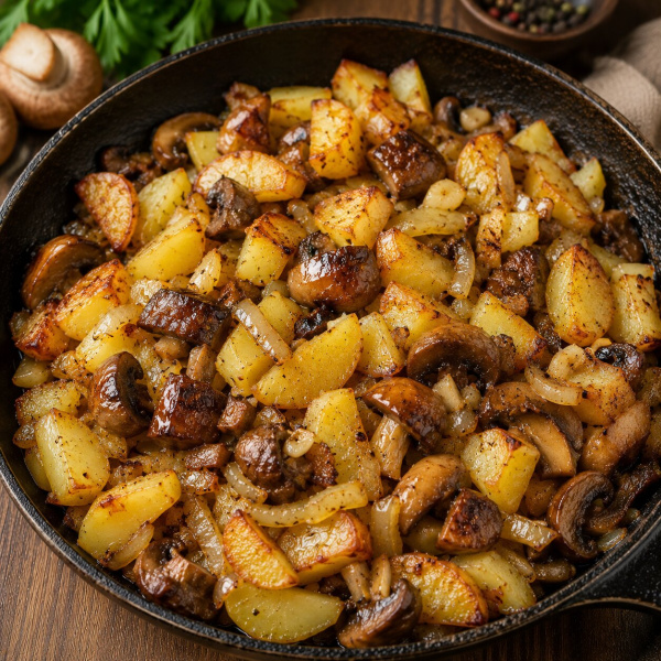 Маслята жареные с картошкой