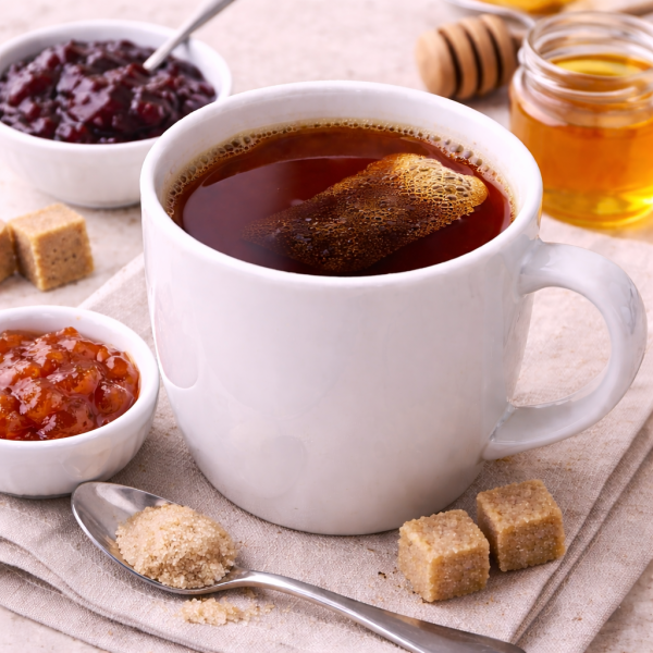 Чай с сахаром, вареньем, джемом, медом или повидлом