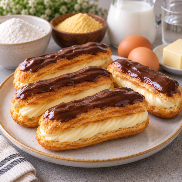 Эклеры без глютена и сахара