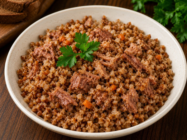 Гречка с тушенкой