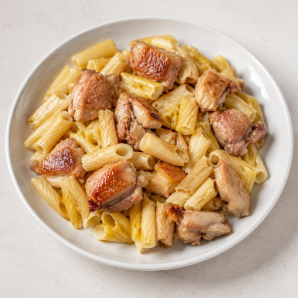 Макароны с бедром куриным