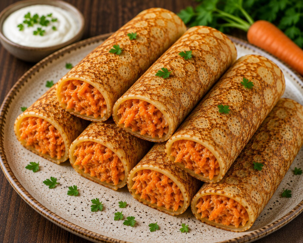 Блинчики с морковью