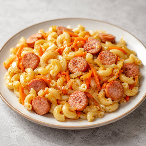 Макароны с сосисками