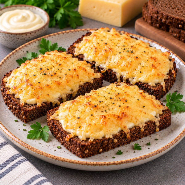 Тосты с сыром и майонезом