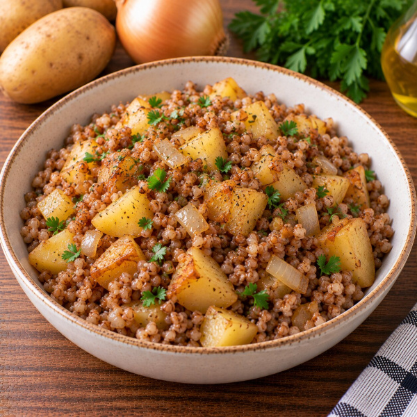 Гречка с картошкой