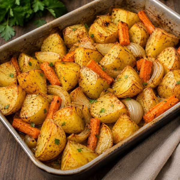 Картофель запеченный со специями и маслом