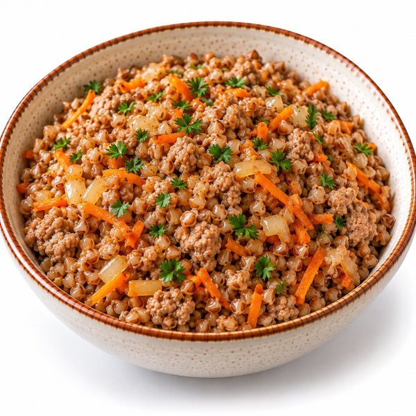 Гречка с мясом (со свиным фаршем)