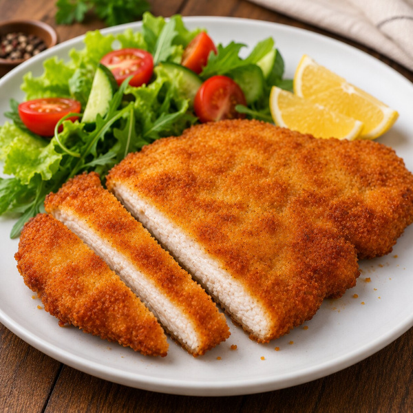 Куриный шницель в панировке