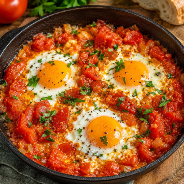 Яичница с помидорами