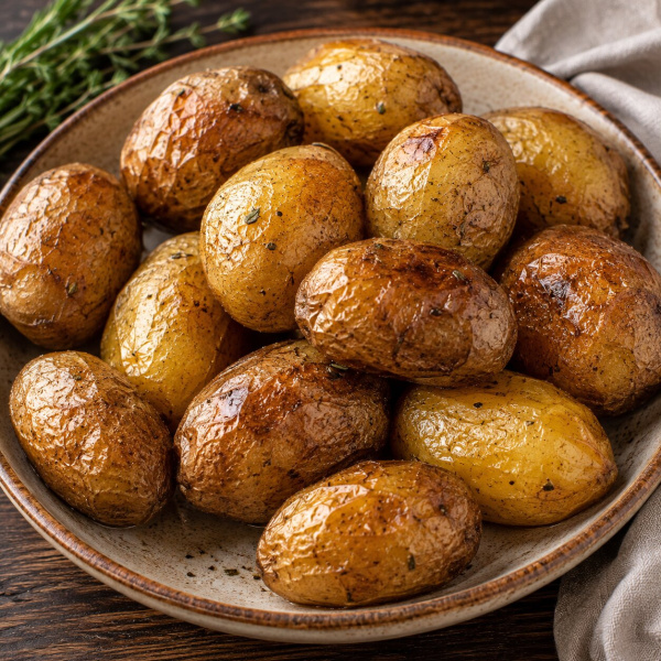 Картофель печеный с кожурой без соли