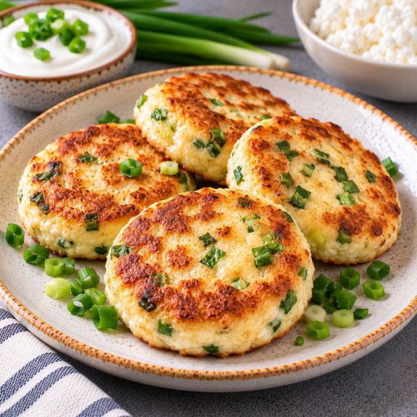 Творожники с яйцом и луком