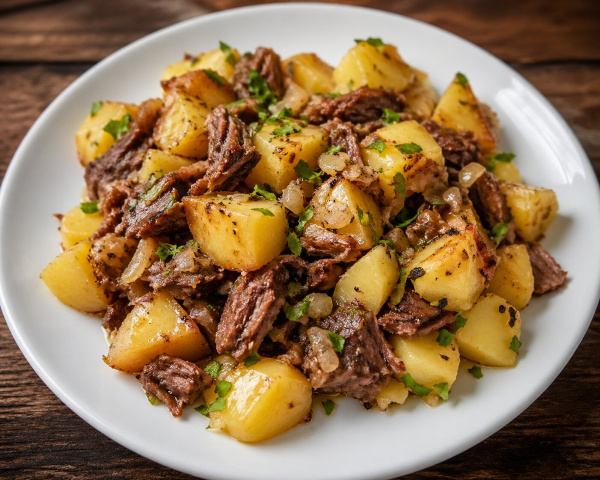 Картошка с тушенкой