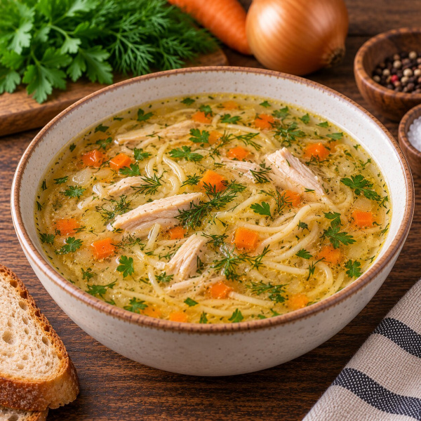 Суп вермишелевый с курицей