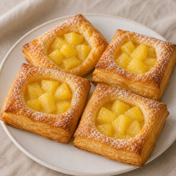 Слойки с ананасами