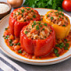 Фаршированный перец фаршем и рисом
