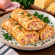 Блинчики с колбасой и сыром