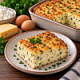 Творожная запеканка с сыром и зеленью