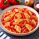 Куриная грудка тушеная с перцем