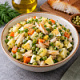 Салат с копчёной рыбой и овощами