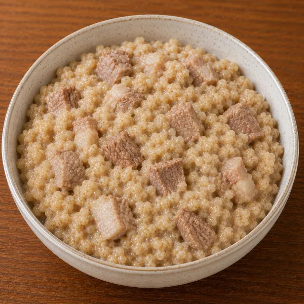 Пшеничная каша со свининой