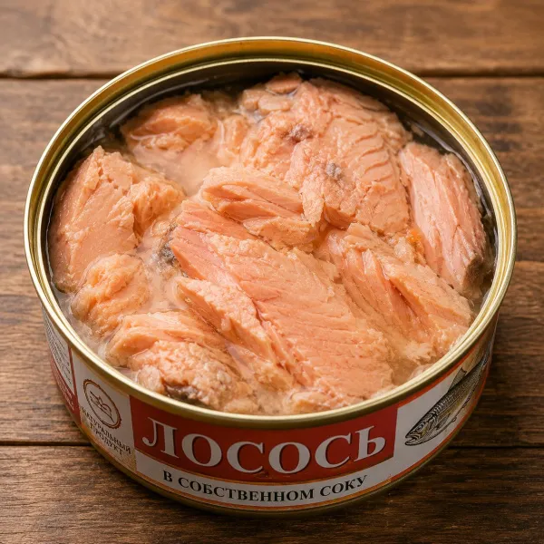 Лосось в собственном соку (консервы)