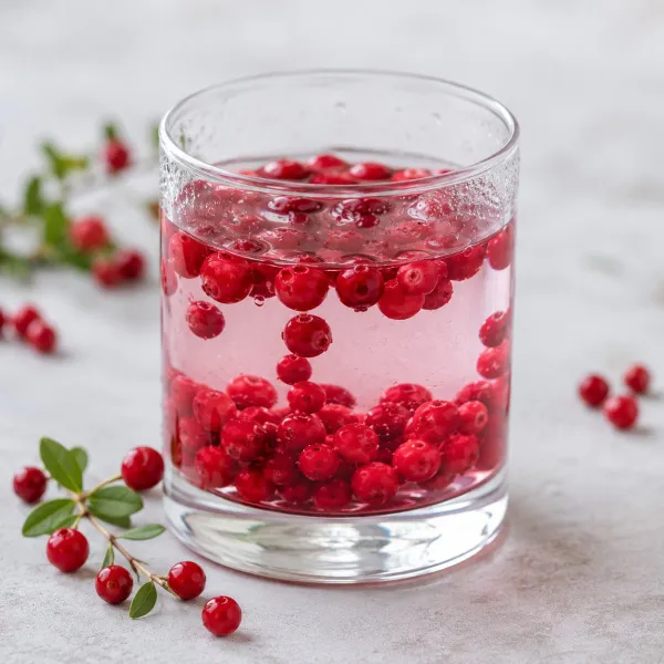 Вода с брусникой