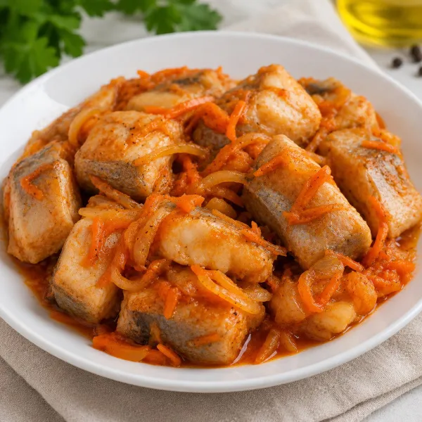 Рыба (хек) в маринаде