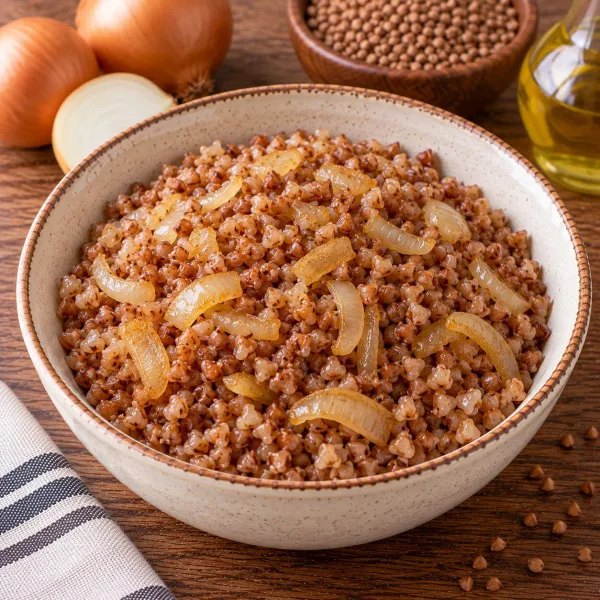 Гречка с луком