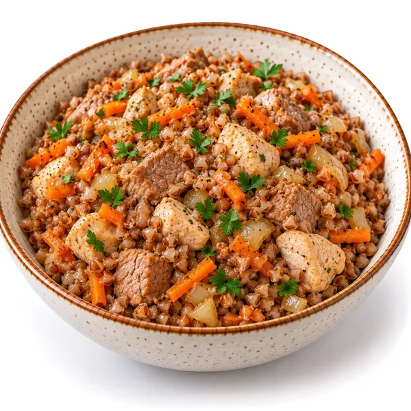 Гречка с мясом (со свининой и курицей)