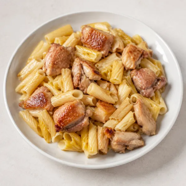 Макароны с бедром куриным