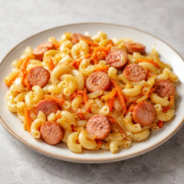 Макароны с сосисками