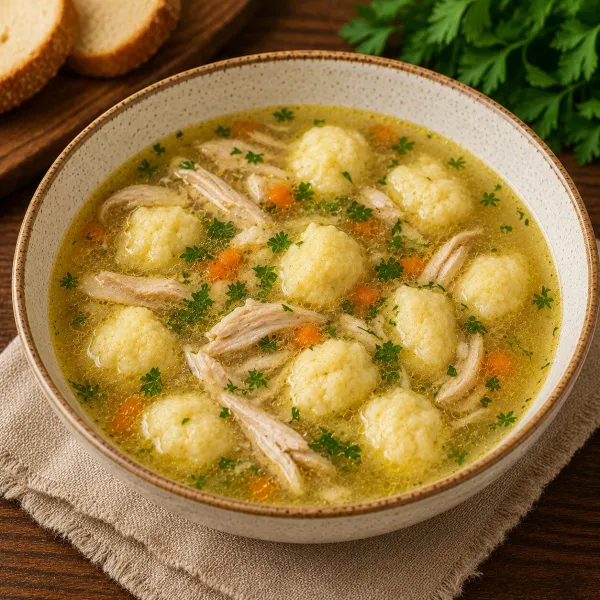 Куриный суп с клецками