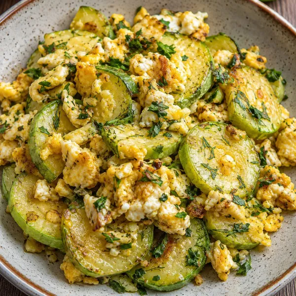 Кабачки жареные с яйцом