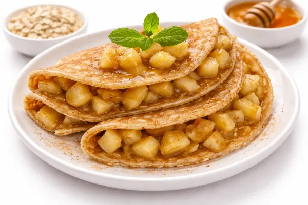 Овсяные блинчики с яблоками