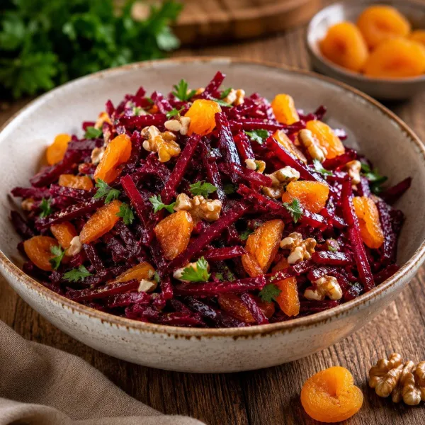 Салат из свеклы с курагой