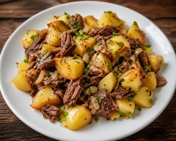 Картошка с тушенкой
