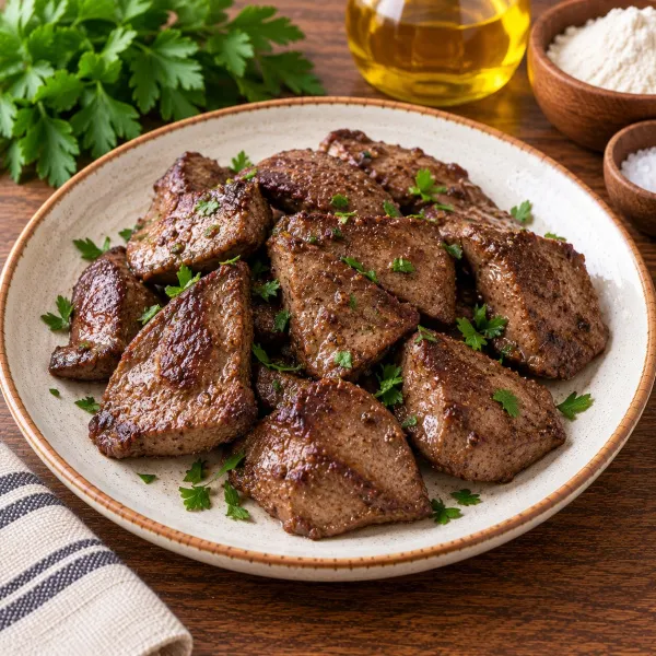 Печень индейки жареная